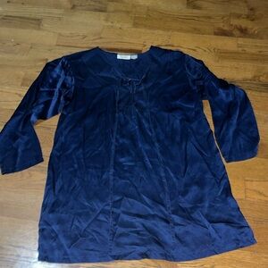 Vintage Victoria's Secret Gold Label Navy Blue Night Dress size Small